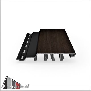 dekofront 95 Aluminium-Rhombus-Fassadenprofil Amaranth Oak 3000x95x17mm