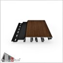 dekofront 95 Aluminium-Rhombus-Fassadenprofil Honey Oak 3000x95x17mm